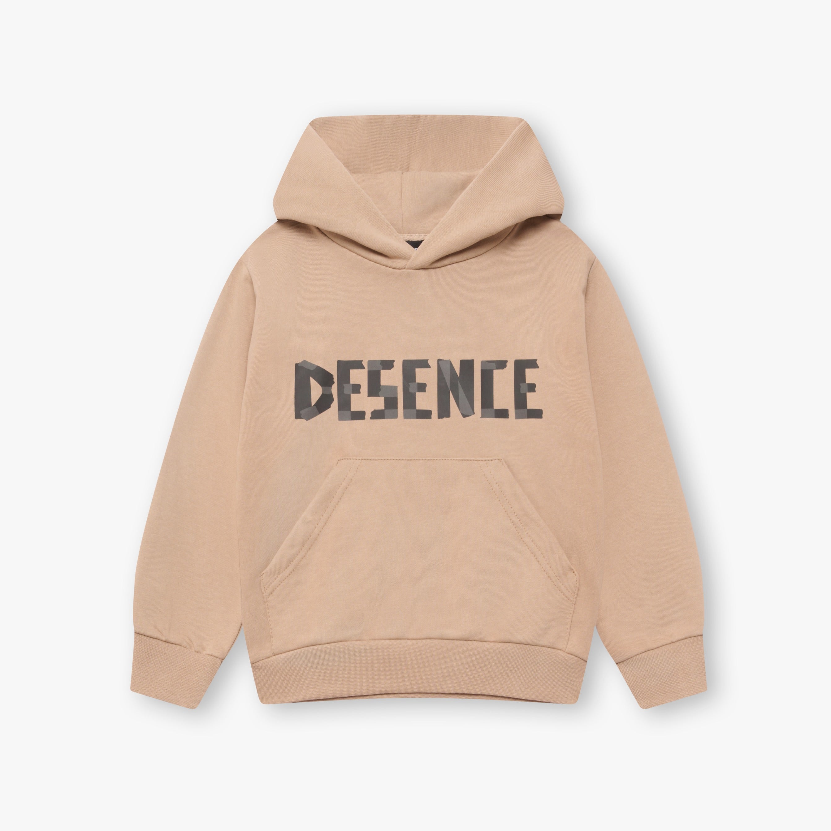 Taped Oversized Hoodie Beige
