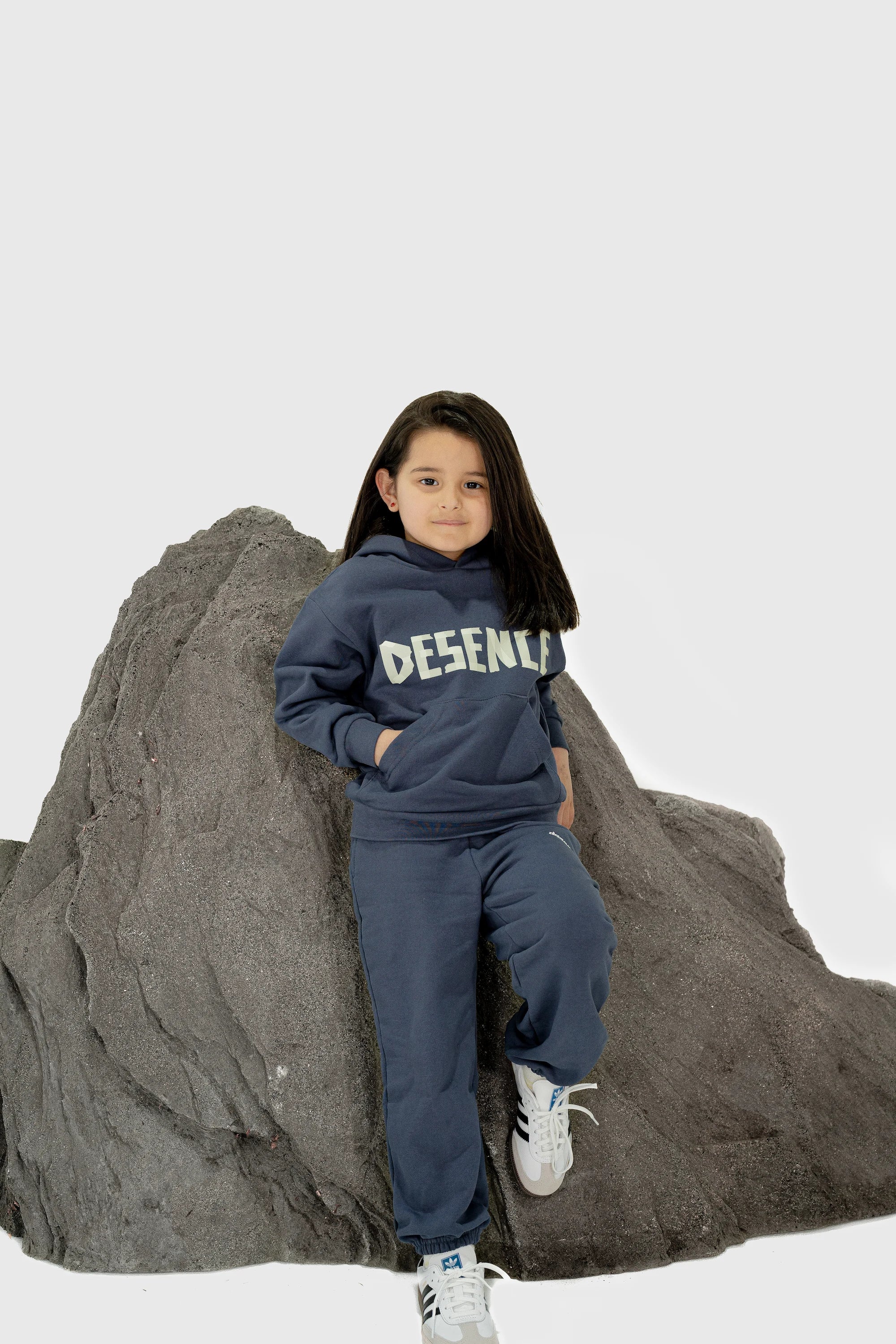 Taped Oversized Hoodie Navy