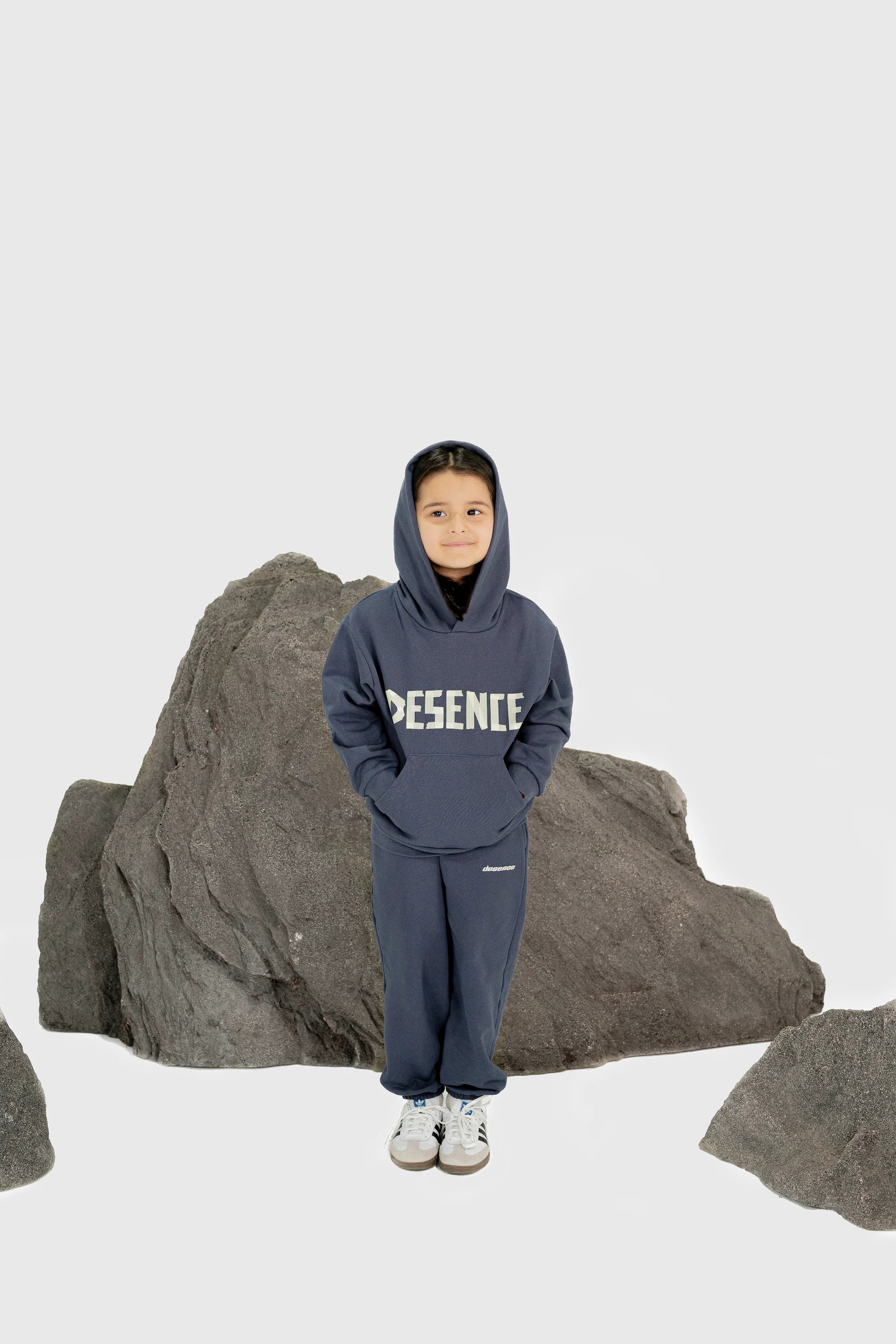 Taped Oversized Hoodie Navy